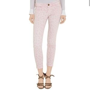 Current Elliott pink cheetah print skinny jeans